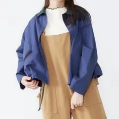 【タグ付】プードゥドゥ バイカラー 配色切り替え ブルゾン シャツ ジャケット