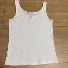 値下げ　relume ホワイト リブタンクトップ Fサイズ