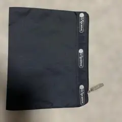 LeSportsac 黒 ストライプ ポーチ