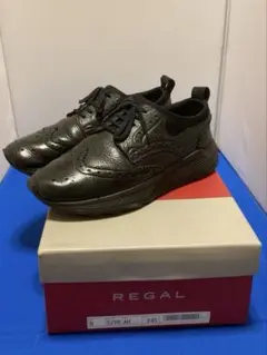 REGAL 52YR AH レザースニーカー 24.5㎝　黒