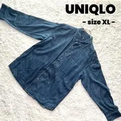 美品❗️【UNIQLO】ユニクロ デニムシャツ XL メンズ 長袖 羽織