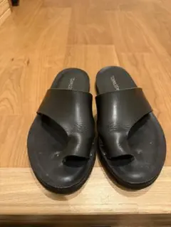 masstard dip レザーサンダル　BLACK