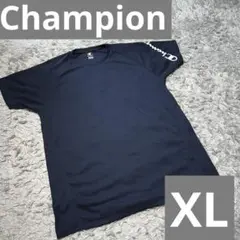 【美品】Champion ネイビー Tシャツ　XL アンダーウェア　ダブルドライ