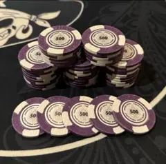 【USED】ラスベガスネバダ　クレイポーカーチップ　＄500 20枚セット