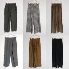 【美品6点】レディース ボトムス パンツ イージー ストレート M寸