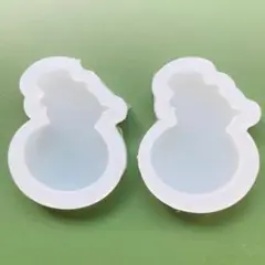新品 シリコンモールド 2点セット 雪だるま スノーマン レジン 匿名配送
