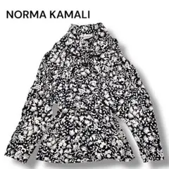 【 NORMA KAMALI 】 チュニック ブラウス カットソー 花柄 黒