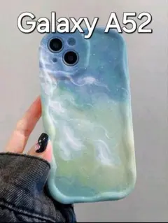GalaxyA52ケース　なみなみ　夜空　グラデーション　ウェーブ　韓国女子