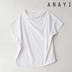 ANAYI アナイ ドルマンスリーブ ホワイト 半袖 Tシャツ 38
