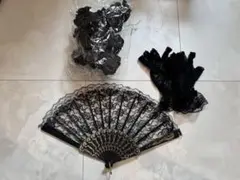 体育祭 盛り髪 扇子 センス 手袋 バラ