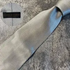 AN302 MODA RITORNO シルバー シルク ネクタイ