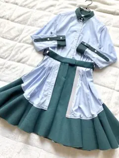 sacai 13AW シャツ 異素材 ドッキング ワンピース カシミヤ混