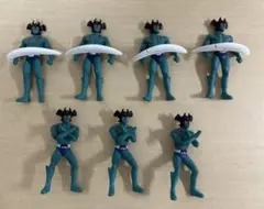 デビルマン　ミニフィギュア 7体　デビルカッター カードスタンド 他