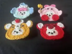 ハンドメイド　ワッペン4個セット