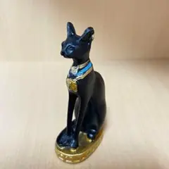 インテリア小物　猫の神様　バステト神の置物　手塗り　ミニチュア