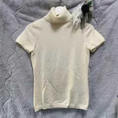 【UNIQLO】ユニクロ　カシミヤ100%　タートルネックニット　セーター　白S