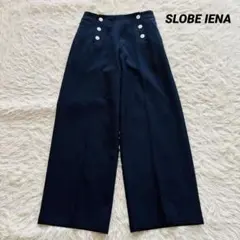 24SS 美品 スローブイエナ マリンパンツ ネイビー ワイド ウォッシャブルM
