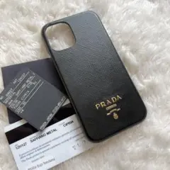 美品 PRADA プラダ iPhoneケース 12 mini