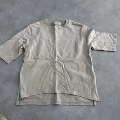 バックロゴ 5分袖Tシャツ ベージュ 130