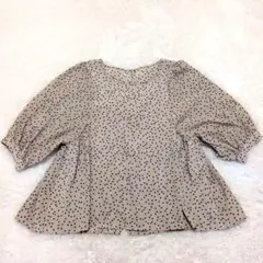 極美品　IENA イエナ ドット柄バルーンスリーブブラウス