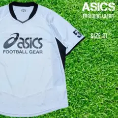 asics アシックス　半袖 サッカーシャツ ゲームシャツ　Ｍ ホワイト