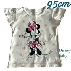 Disney baby ミニーマウス プリント Tシャツ 95cm 白　半袖