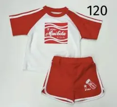 【新品・タグ付】しまむら オリオン コラボ ミニコーラ セットアップ 赤 120