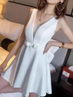 ミニ丈セクシー✨シースルードレス☆夏の結婚式＆パーティーに