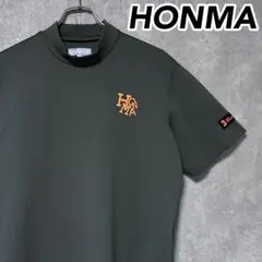 HONMA ホンマ 刺繍 ロゴ 半袖 モックネック シャツ ゴルフ ウェア 人気