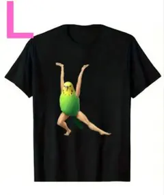 おもしろtシャツ　鳥人イラスト　Lサイズ　ネタtシャツ