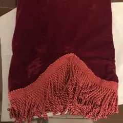 深紅 フリース ピアノカバー フリンジ付き　未使用
