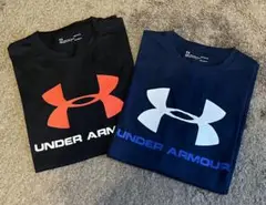 【アンダーアーマーTシャツ2枚セット】紺L・黒L UNDER ARMOUR