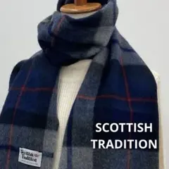 美品＊SCOTTISH TRADITION＊アンゴラウ—ル＊チェックマフラー