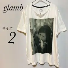 glamb グラム　Tシャツ　2サイズ　カットソー　プリント