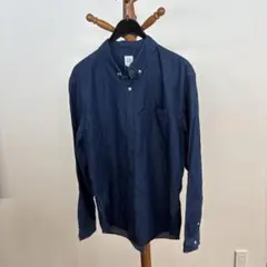 GAP ダークブルー ボタンダウン長袖デニムシャツ XL