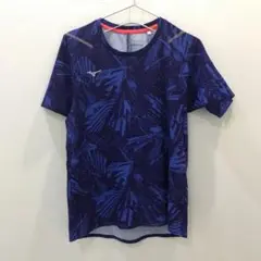 J367 MIZUNO 半袖スポーツウェアTシャツ ブルー メンズ M