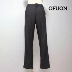 【オフオン】M 裏起毛 ストレッチ素材 カジュアルパンツ やわらか素材 黒