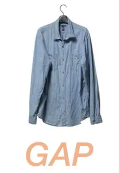 送料無料！　GAP ライトブルーデニム長袖シャツ　L