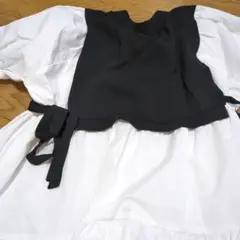 値下げ！！ブラックとホワイトのツートンチュニック