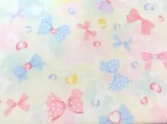 KIYOHARA お気に入りシリーズ　リボンプリント生地　６８ｃｍ