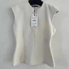 【新品未使用】ZARA ジレ　ベスト　Mサイズ　レディース