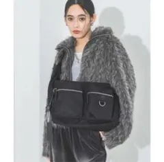 交渉中/JEANASIS ナイロンWポケットボディBAG ショルダーバッグ