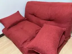 赤色 1〜2人掛け　ソファ ソファベッド
