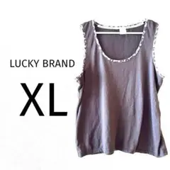 0276 LUCKY BRAND グレー タンクトップ XL トップス 夏