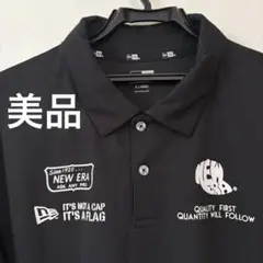美品 NEW ERA ポロシャツ ブラック ゴルフ スポーツ XLサイズ