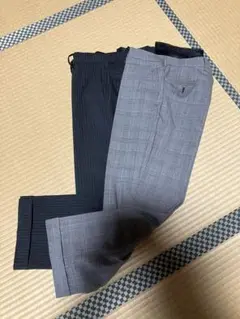 スラックス　2点セット　ストライプ　チェック