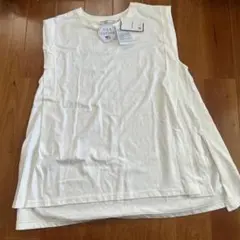 U.S.A COTTON ホワイト ノースリーブ Tシャツ M