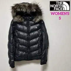 美品☆THE NORTH FACE ファーフードダウン レディースSブラック