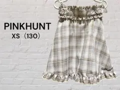 PINKHUNT チェック柄フリルスカート XS (130)