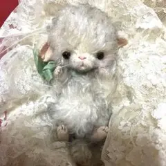 haco deco ぬいぐるみ　ミニドール　猫　作家様 テディベア 作家様 猫 hacodeco様作品